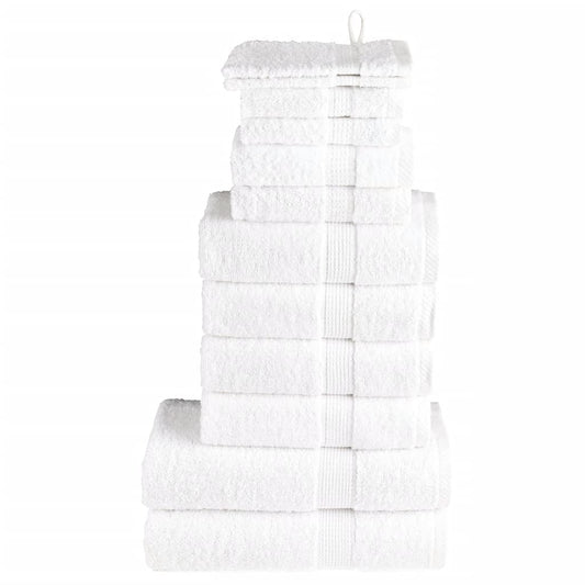 12 Piece Premium Towel Set White 600 gsm 100% Cotton