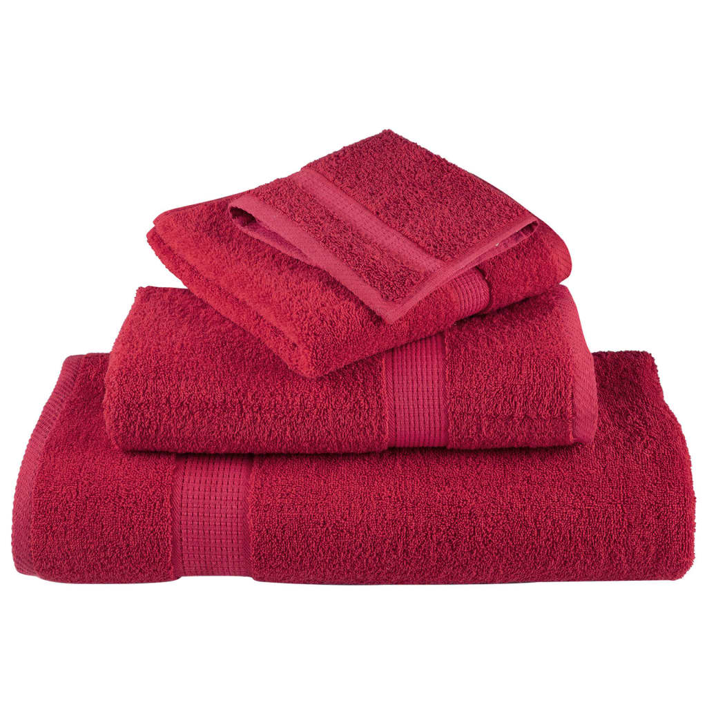 12 Piece Premium Towel Set Red 600 gsm 100% Cotton