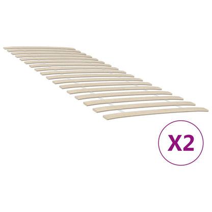 Slatted Bed Bases with 34 Slats 2 pcs 70x200 cm