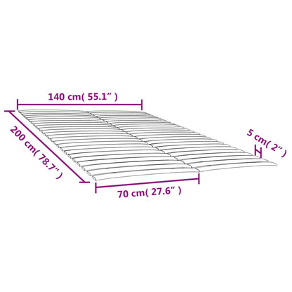 Slatted Bed Bases with 48 Slats 2 pcs 70x200 cm