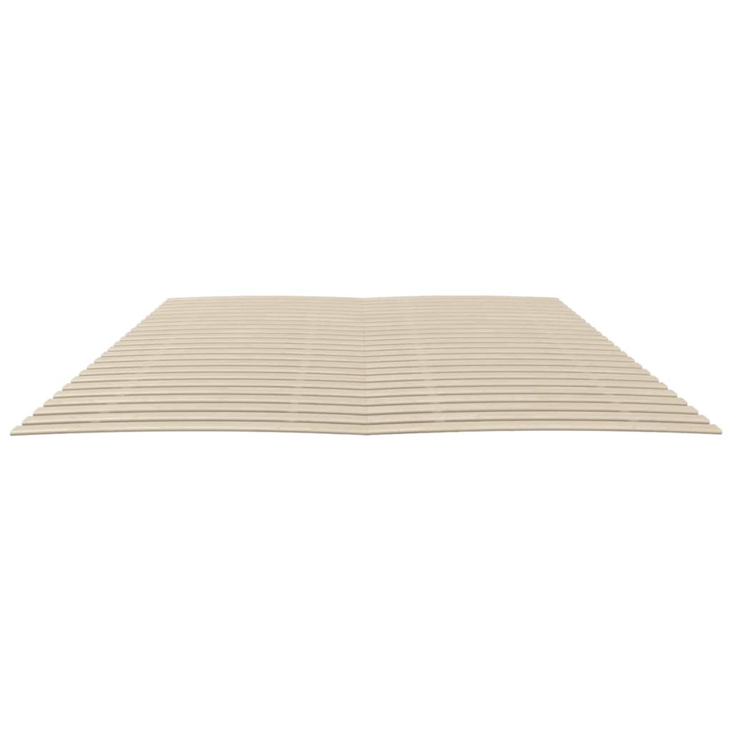 Slatted Bed Bases with 48 Slats 2 pcs 90x200 cm