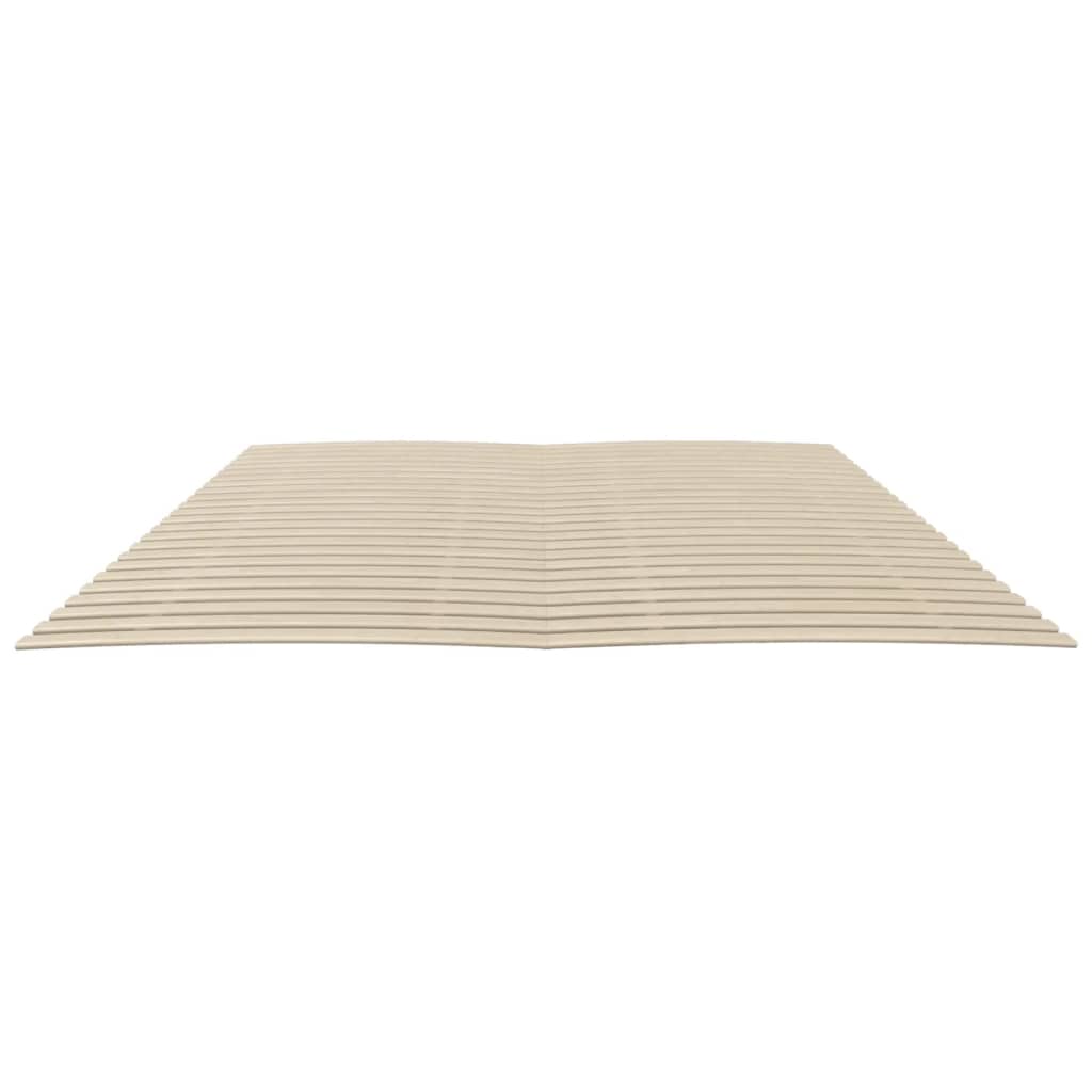 Slatted Bed Bases with 48 Slats 2 pcs 100x200 cm