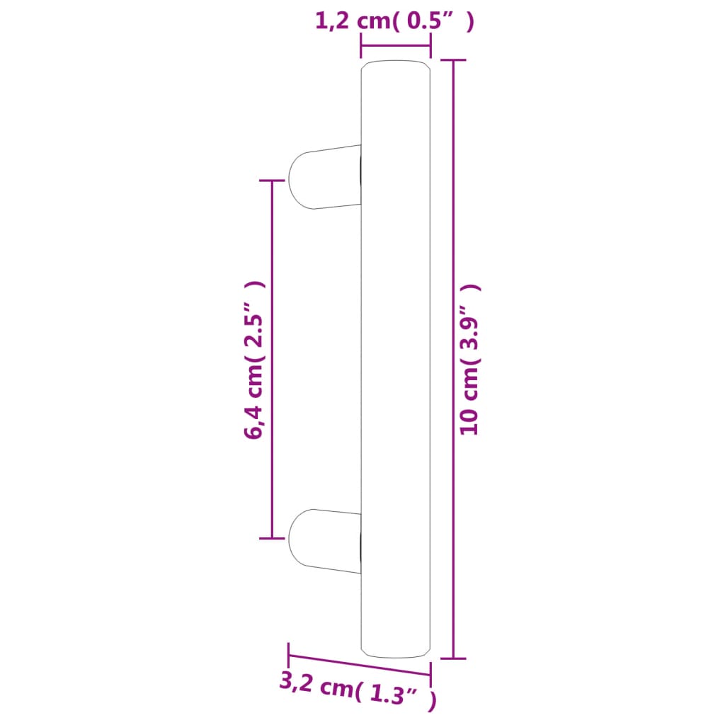 Cabinet Handles 20 pcs Bronze 64 mm Stainless Steel