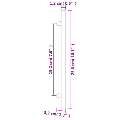 Cabinet Handles 10 pcs Silver 192 mm Stainless Steel