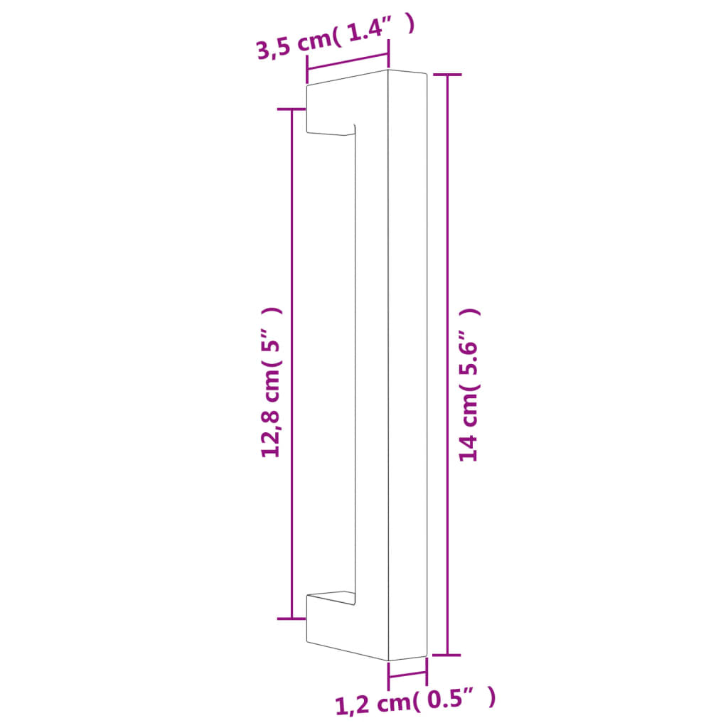 Cabinet Handles 20 pcs Silver 128 mm Stainless Steel