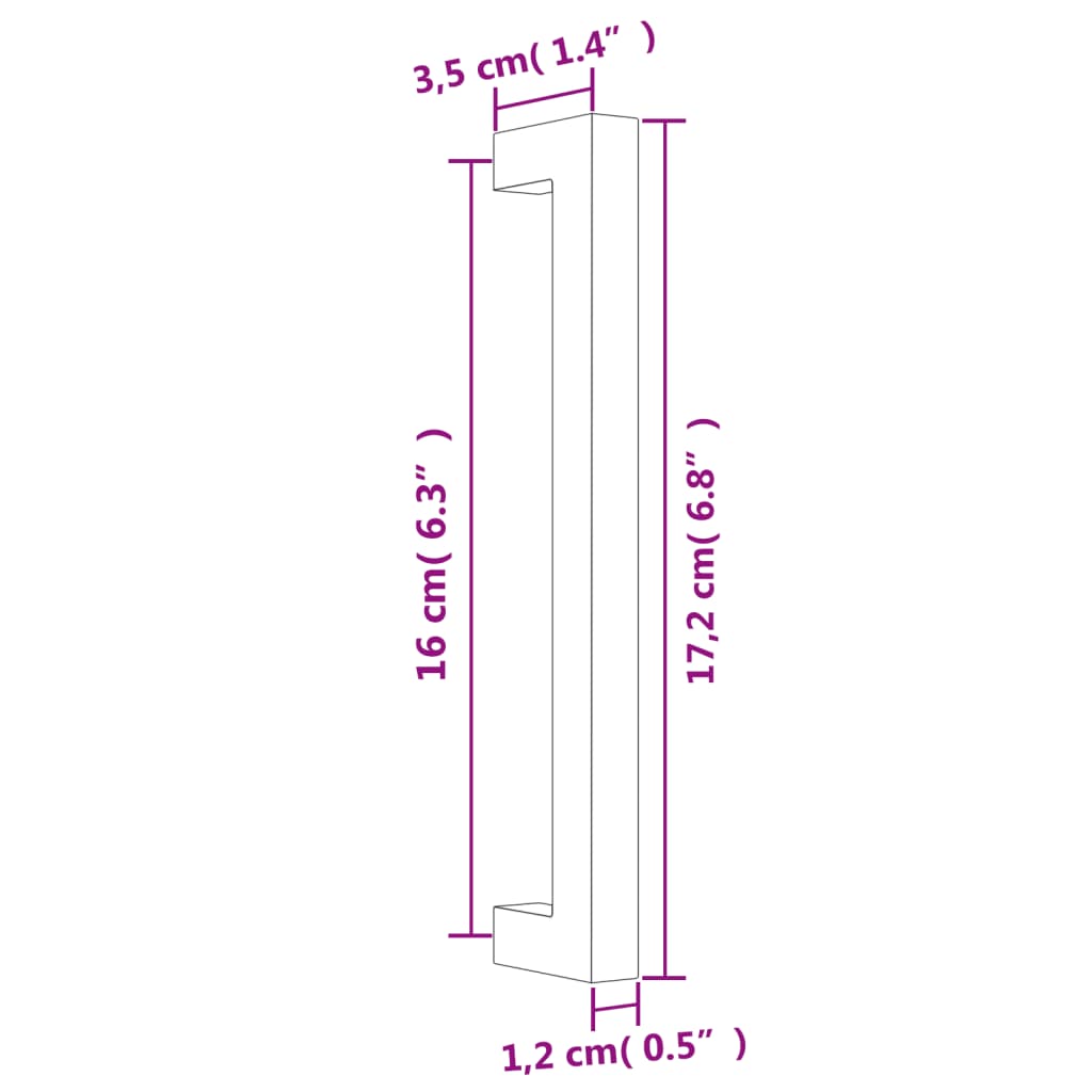 Cabinet Handles 20 pcs Silver 160 mm Stainless Steel