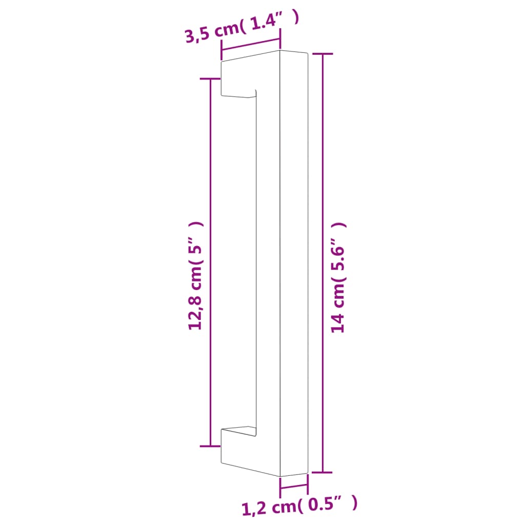 Cabinet Handles 20 pcs Gold 128 mm Stainless Steel