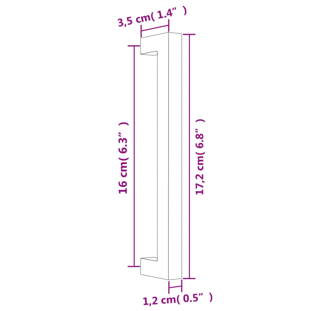 Cabinet Handles 20 pcs Gold 160 mm Stainless Steel