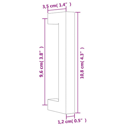 Cabinet Handles 20 pcs Black 96 mm Stainless Steel