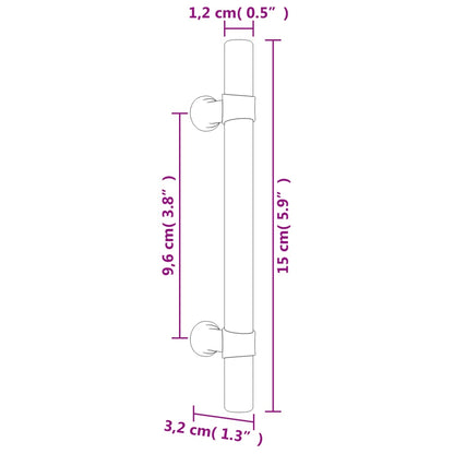 Cabinet Handles 20 pcs Silver 96 mm Stainless Steel