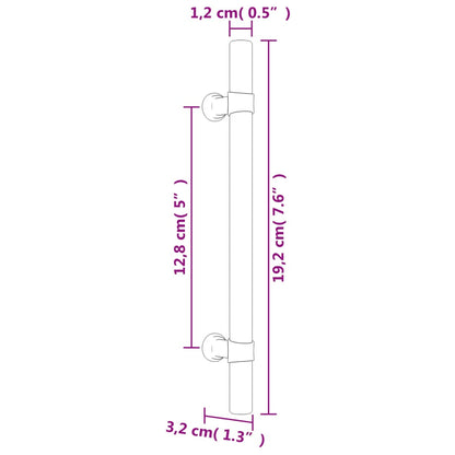 Cabinet Handles 20 pcs Silver 128 mm Stainless Steel