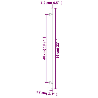 Cabinet Handles 20 pcs Silver 480 mm Stainless Steel