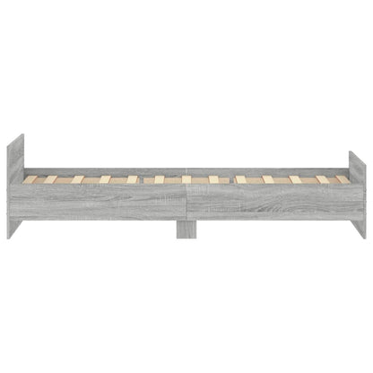 Bed Frame without Mattress Grey Sonoma 90x200 cm Engineered Wood