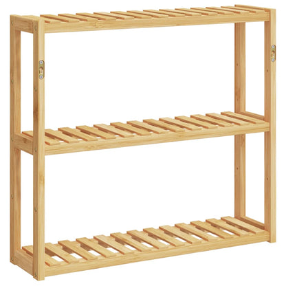 Bathroom Shelf 3-Tier Wall-mounted 60x15x54 cm Bamboo