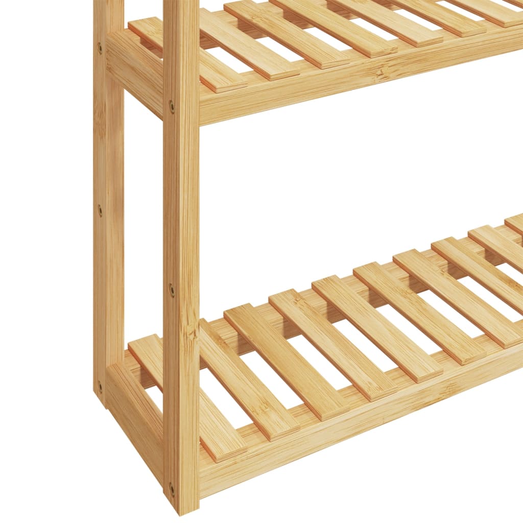 Bathroom Shelf 3-Tier Wall-mounted 60x15x54 cm Bamboo