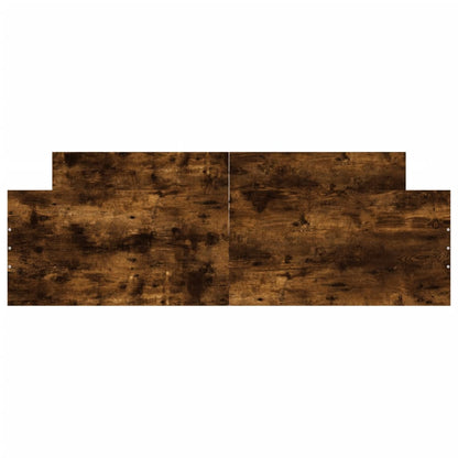 Bed Frame without Mattress Smoked Oak 140x200 cm