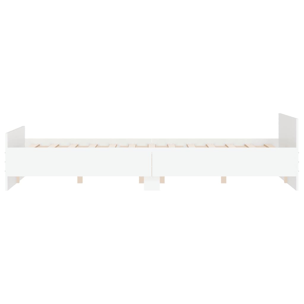 Bed Frame with Headboard and Footboard White 150x200 cm King Size