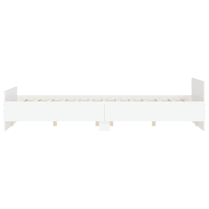 Bed Frame with Headboard and Footboard White 150x200 cm King Size