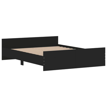 Bed Frame without Mattress Black 150x200 cm King Size