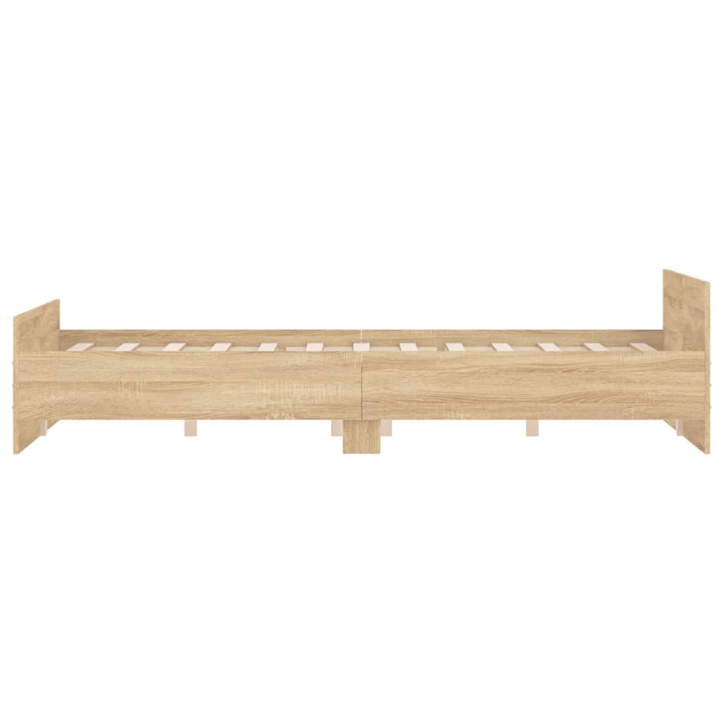 Bed Frame with Headboard and Footboard Sonoma Oak 150x200 cm King Size