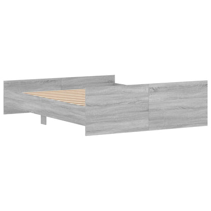 Bed Frame without Mattress Grey Sonoma 150x200 cm King Size