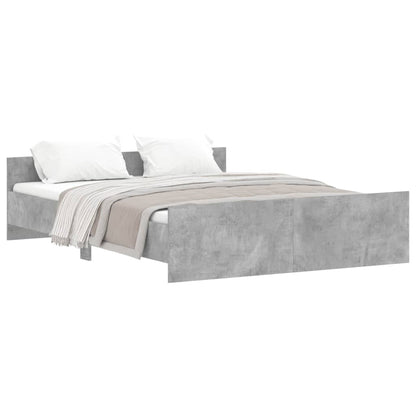 Bed Frame without Mattress Concrete Grey 160x200 cm