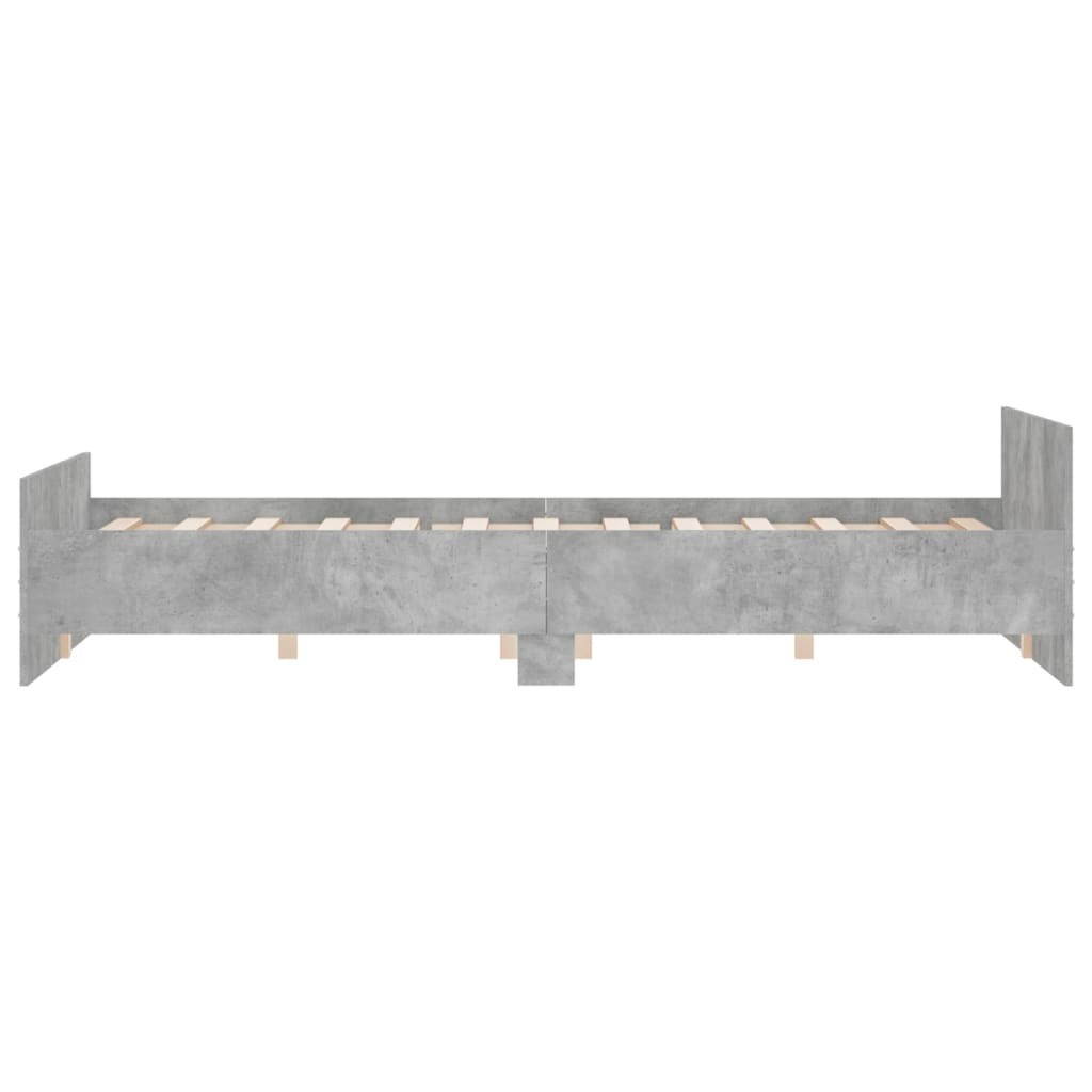 Bed Frame without Mattress Concrete Grey 160x200 cm