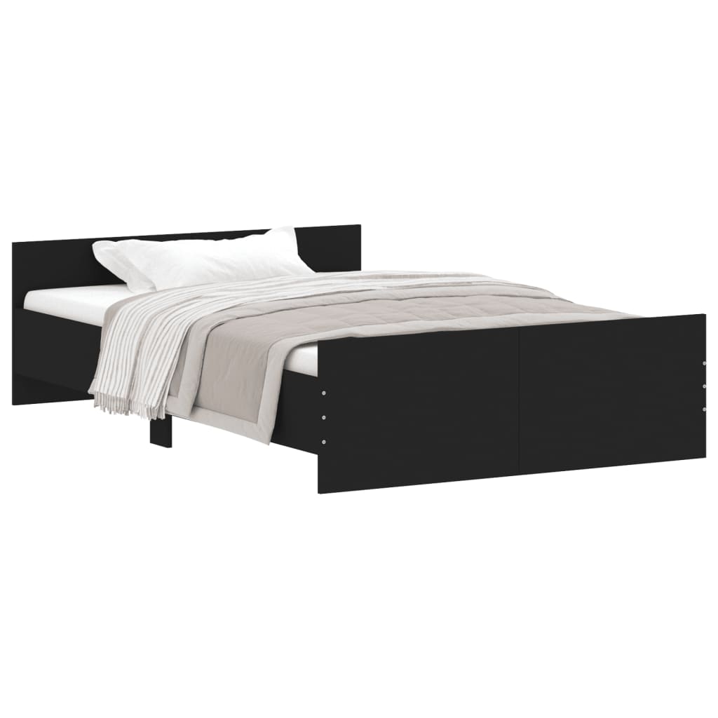 Bed Frame without Mattress Black 120x190 cm Small Double