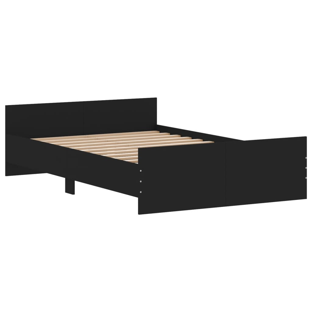 Bed Frame without Mattress Black 120x190 cm Small Double