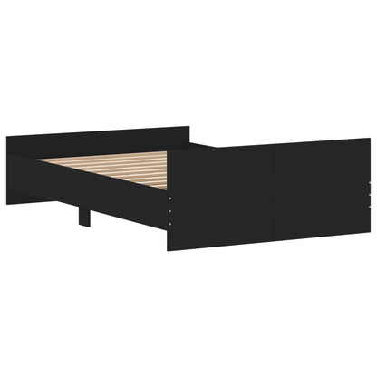 Bed Frame without Mattress Black 120x190 cm Small Double