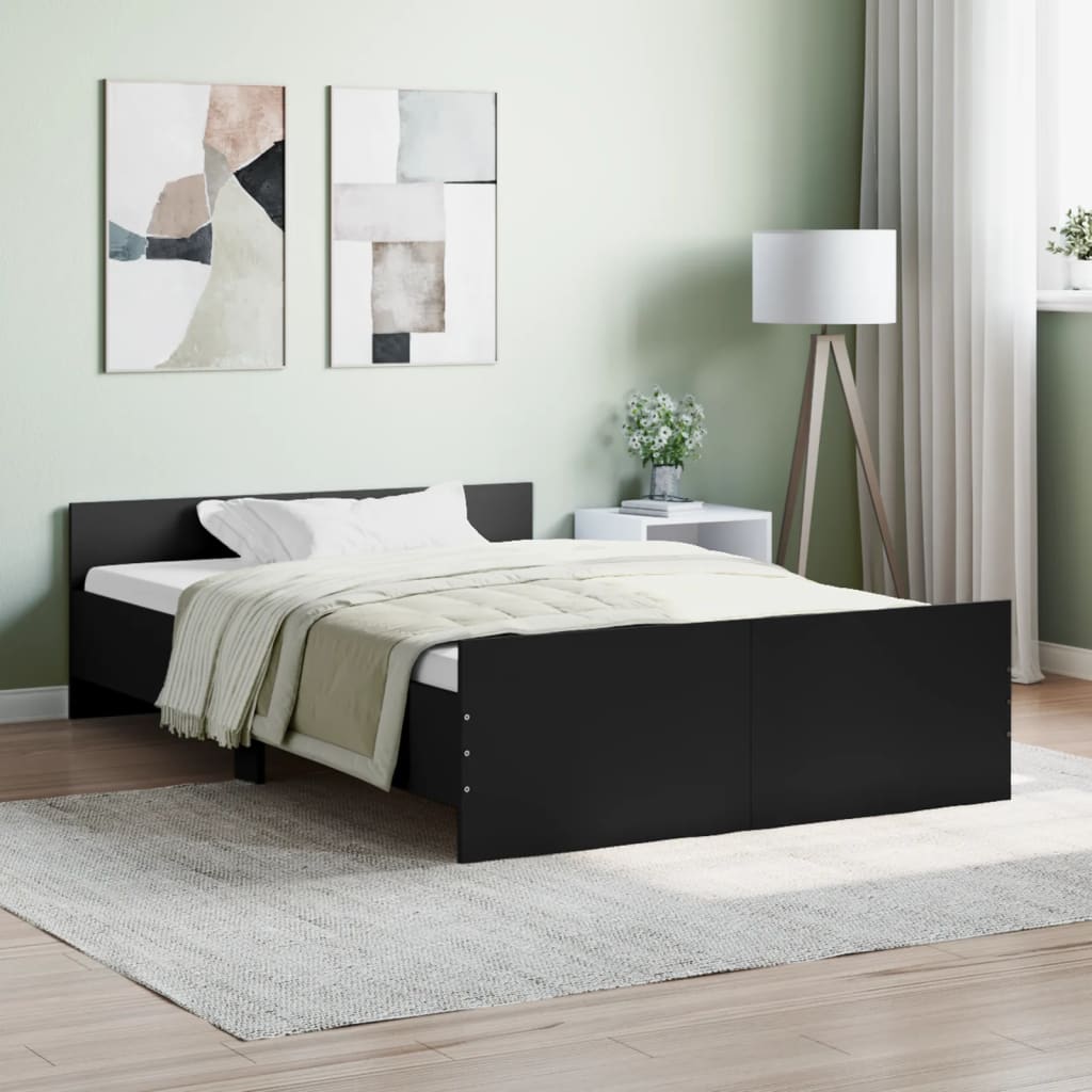 Bed Frame without Mattress Black 120x190 cm Small Double