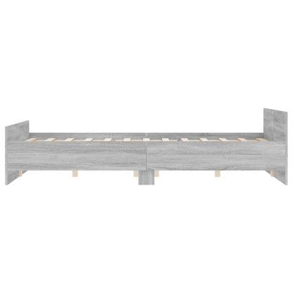 Bed Frame without Mattress Grey Sonoma 120x190 cm Small Double