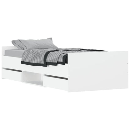 Bed Frame without Mattress White 100x200 cm