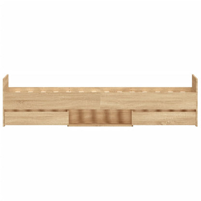 Bed Frame without Mattress Sonoma Oak 100x200 cm