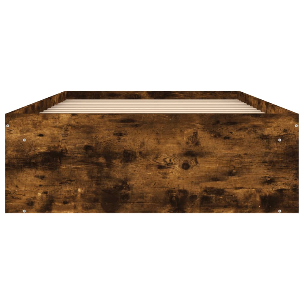 Bed Frame Smoked Oak 90x200 cm