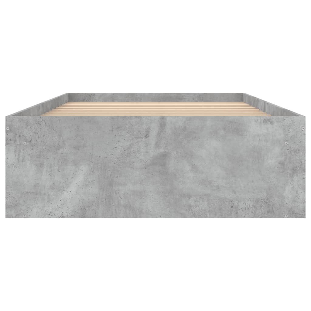 Bed Frame without Mattress Concrete Grey 100x200 cm