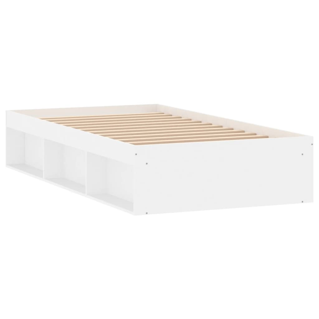 Bed Frame White 90x190 cm Single