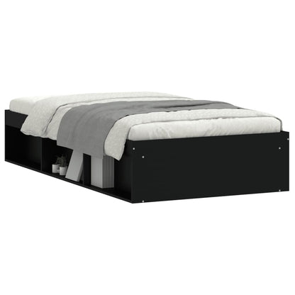 Bed Frame without Mattress Black 90x190 cm Single