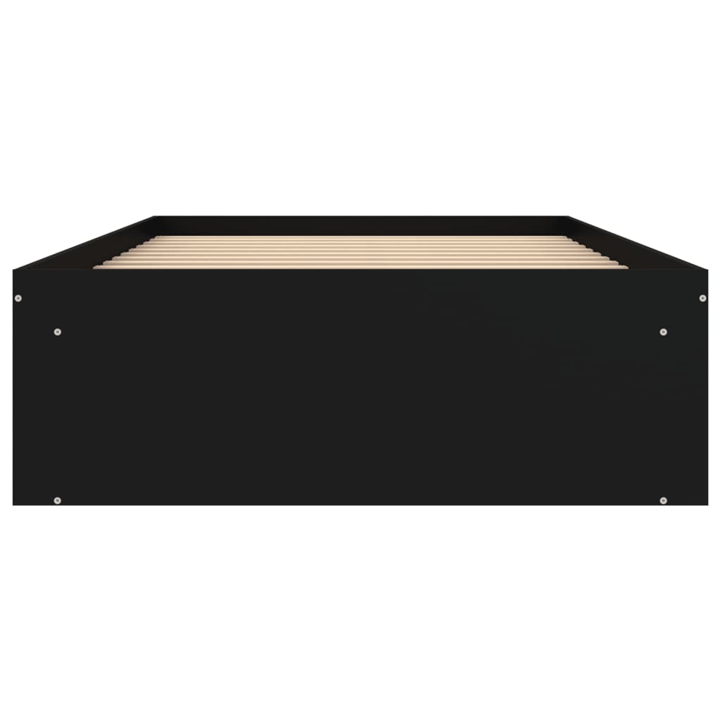 Bed Frame without Mattress Black 90x190 cm Single