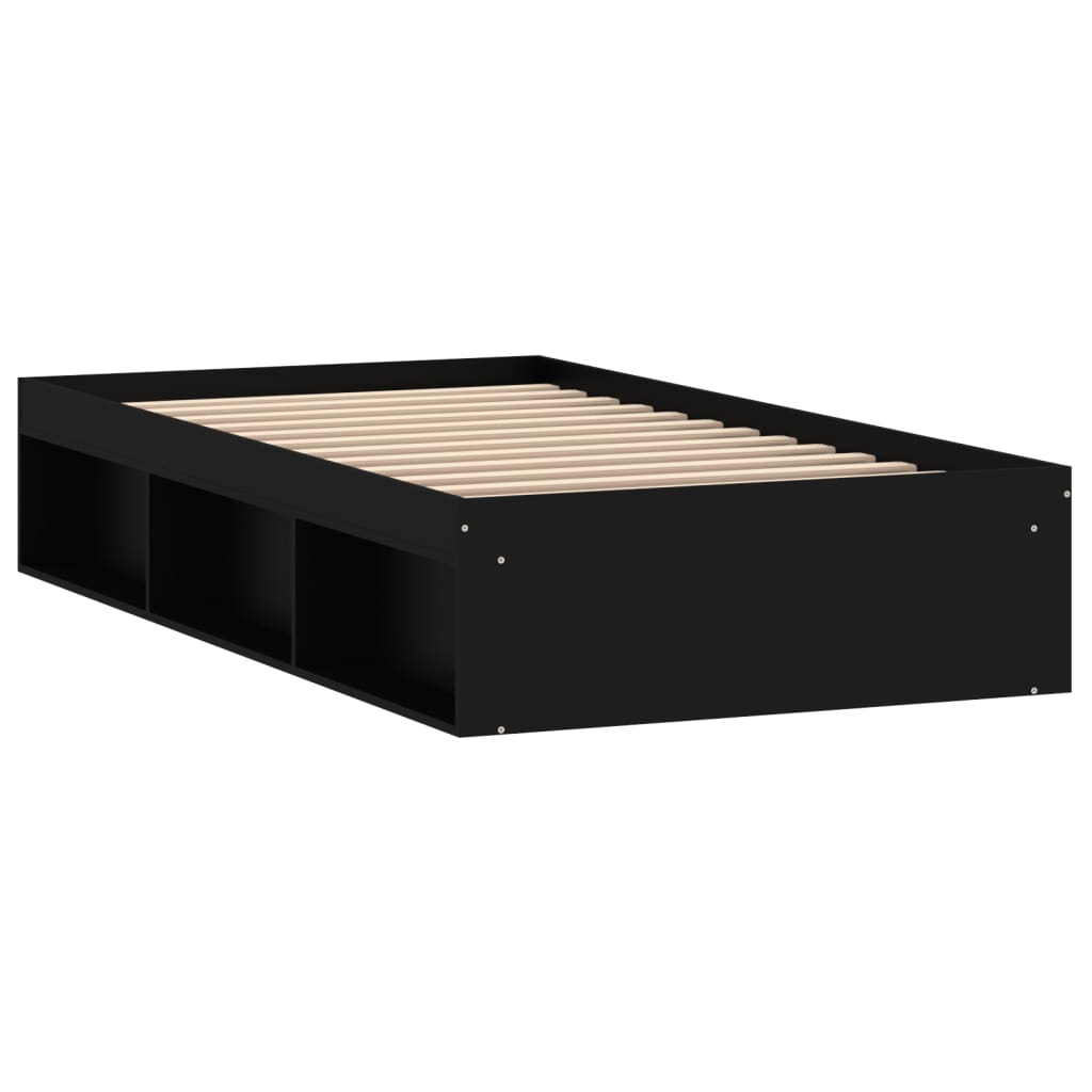 Bed Frame without Mattress Black 90x190 cm Single