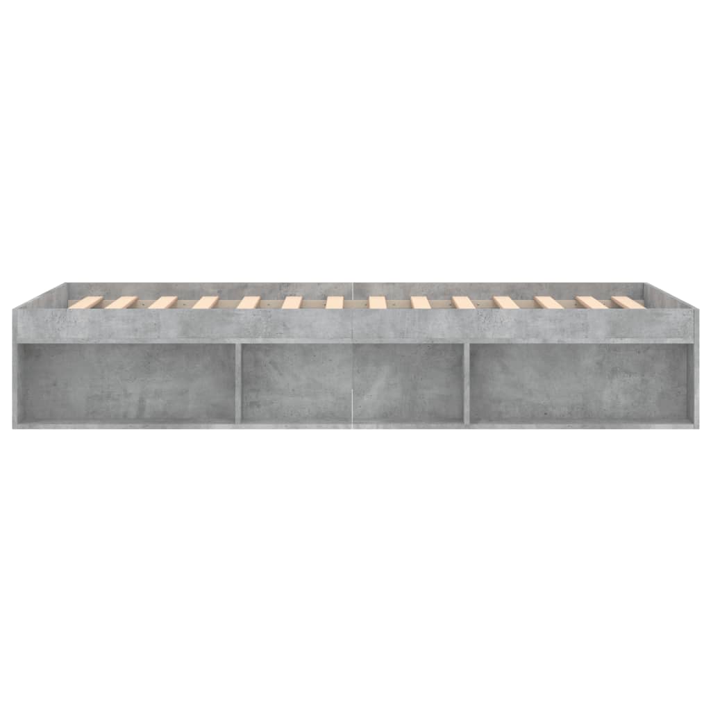 Bed Frame Concrete Grey 90x190 cm Single