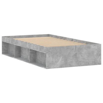 Bed Frame Concrete Grey 90x190 cm Single