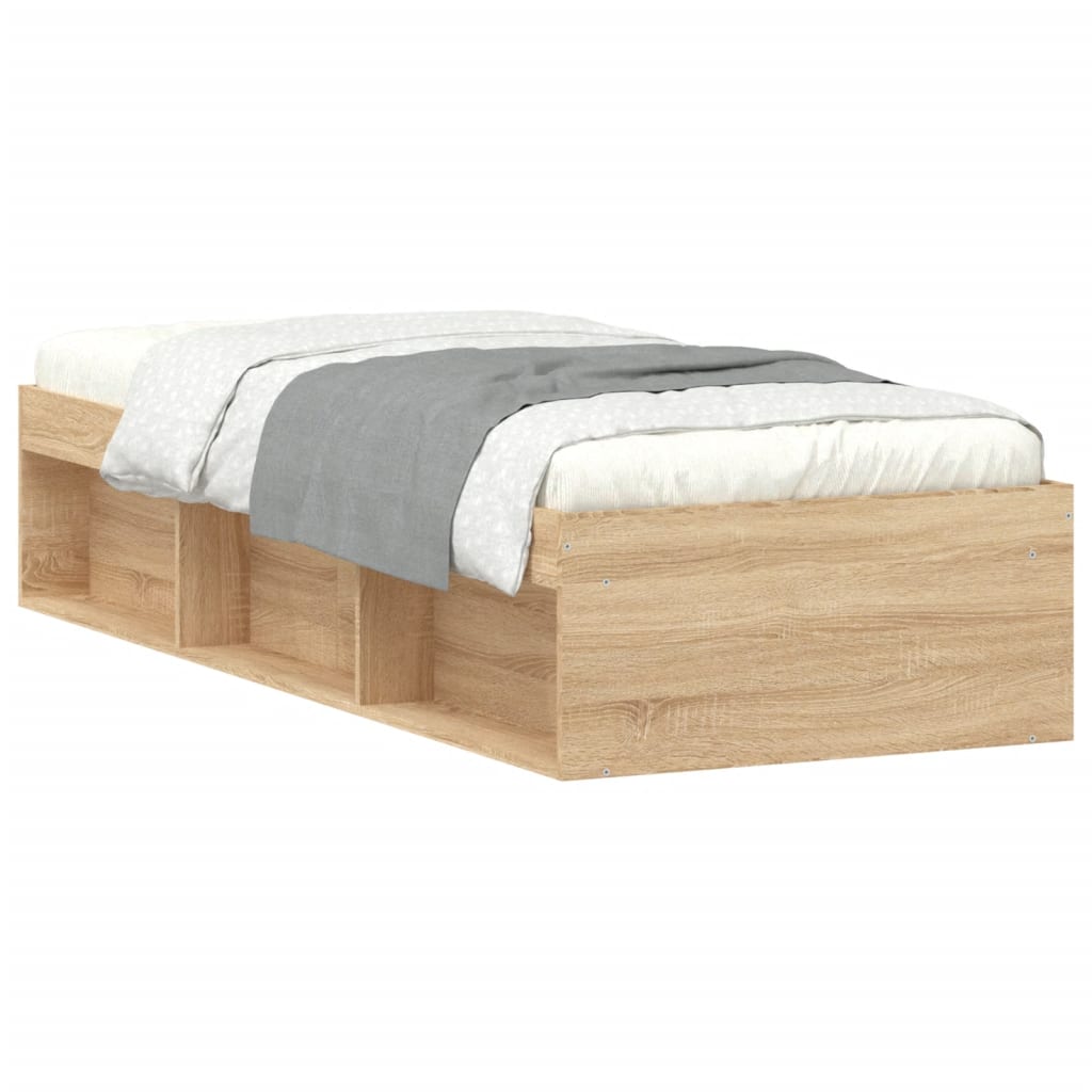 Bed Frame Sonoma Oak 75x190 cm Small Single