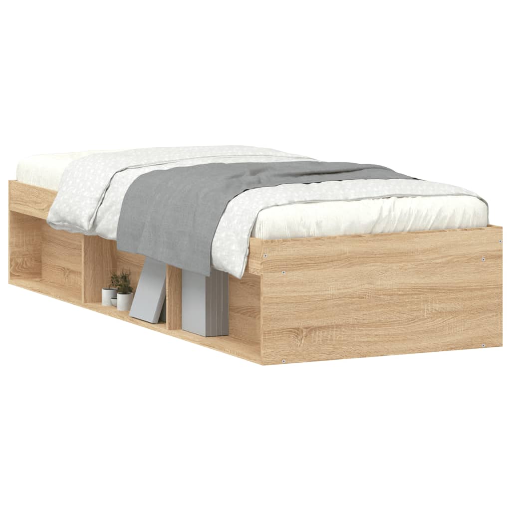 Bed Frame Sonoma Oak 75x190 cm Small Single