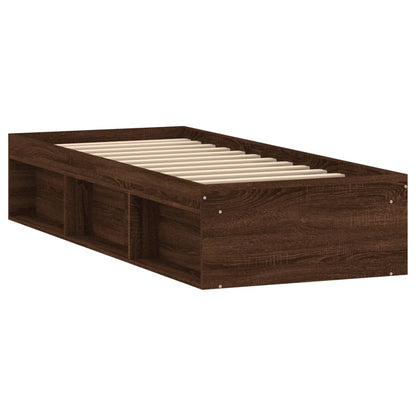 Bed Frame Brown Oak 75x190 cm Small Single