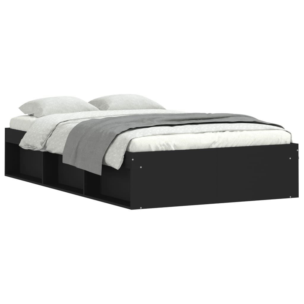 Bed Frame without Mattress Black 120x200 cm