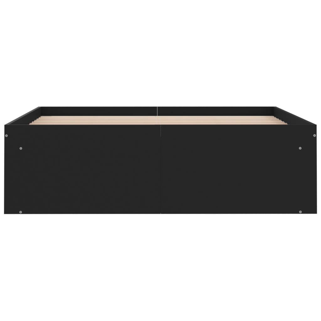 Bed Frame without Mattress Black 120x200 cm