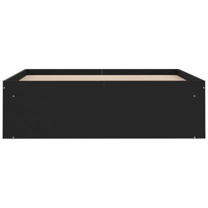 Bed Frame without Mattress Black 120x200 cm