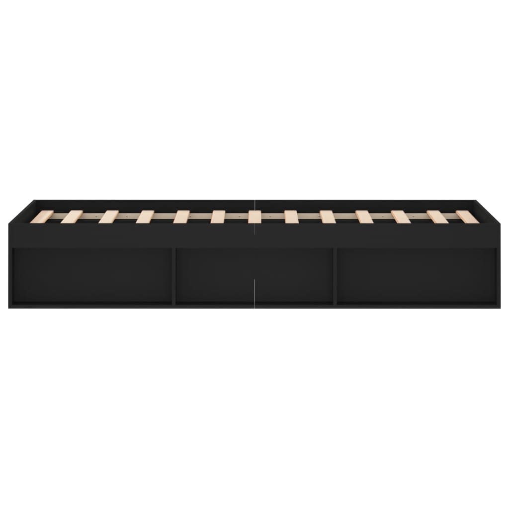 Bed Frame without Mattress Black 120x200 cm