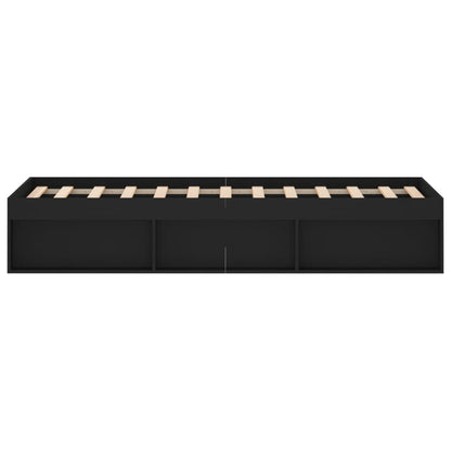 Bed Frame without Mattress Black 120x200 cm